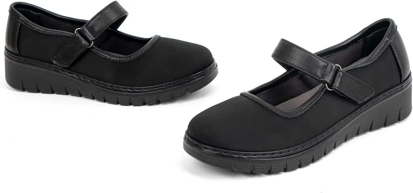 Women’s Mary Jane Shoes for Bunions Comfortable Orthotic Dress Shoes Non-Slip Orthopedic Work Shoes