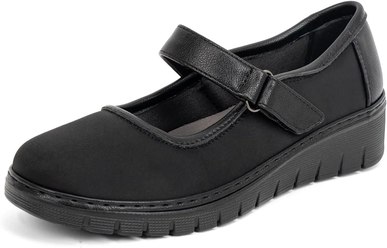 Women’s Mary Jane Shoes for Bunions Comfortable Orthotic Dress Shoes Non-Slip Orthopedic Work Shoes