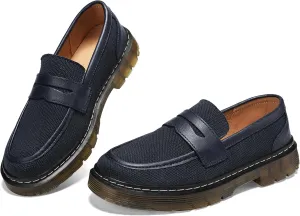 Women's Mesh Penny Loafers Breathable Knitted Flat Shoes Comfortable & Lightweight Slip-Ons