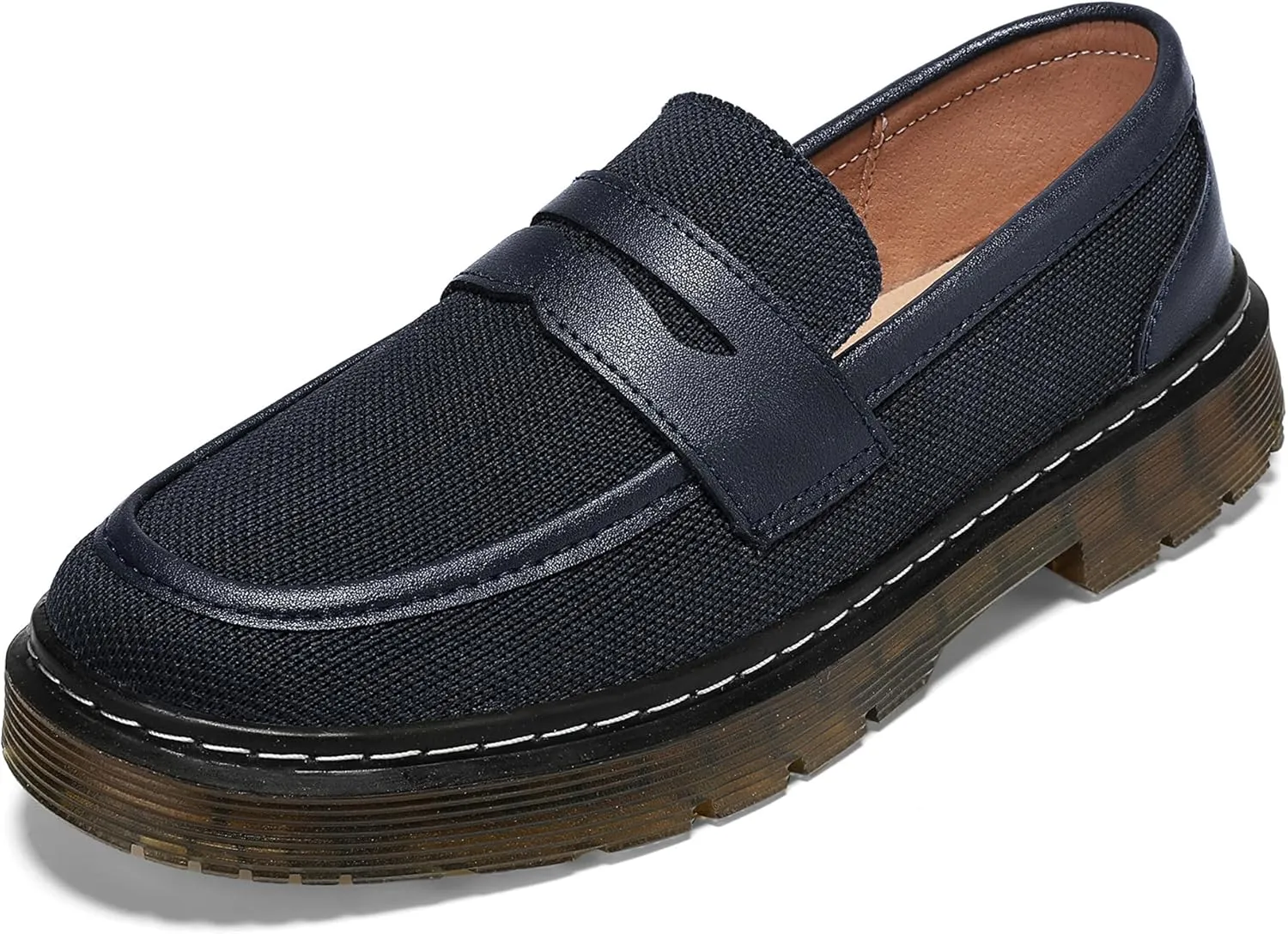 Women's Mesh Penny Loafers Breathable Knitted Flat Shoes Comfortable & Lightweight Slip-Ons
