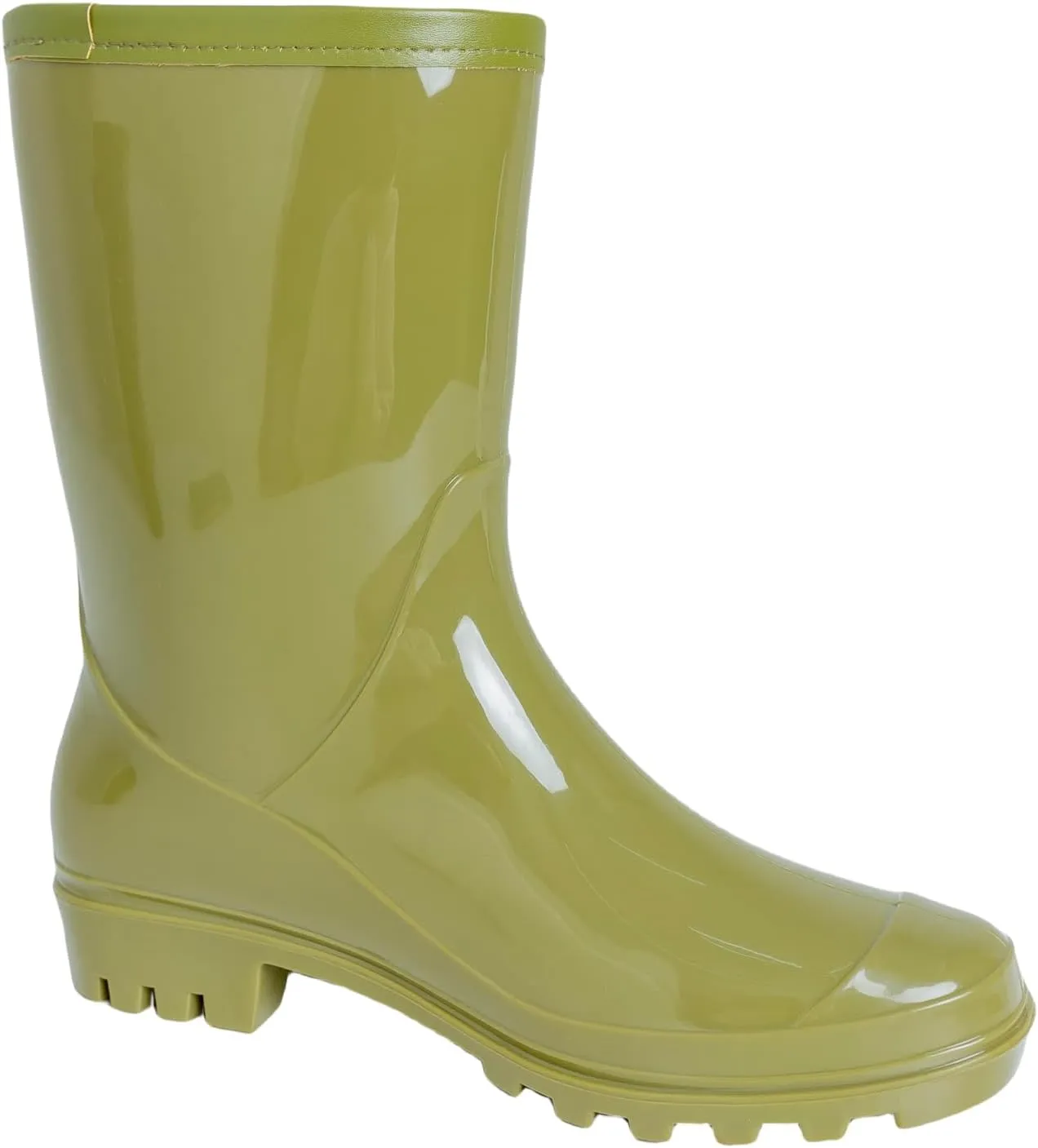Women's Mid Calf Rain Boots Waterproof Fashion Garden Shoes Anti-slipping Rainboots For Women Comfortable Insole Light Rain Shoes