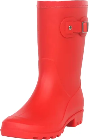 Women's Mid Calf Rain Boots Waterproof Fashion Garden Shoes Anti-slipping Rainboots For Women Comfortable Insole Light Rain Shoes