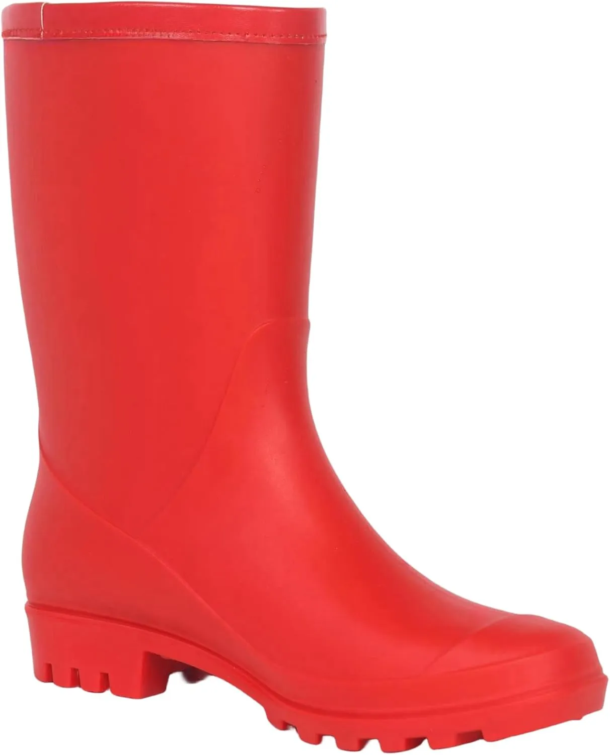 Women's Mid Calf Rain Boots Waterproof Fashion Garden Shoes Anti-slipping Rainboots For Women Comfortable Insole Light Rain Shoes