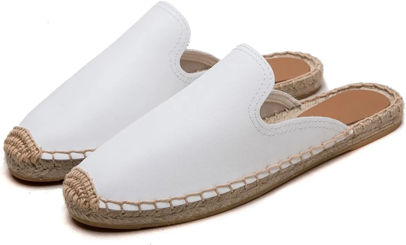 Women's Mule Espadrilles Shoes - Fashion Espadrilles for Women Comfort Breathable Espadrille Flats Suitable for Both Outdoor and Indoor