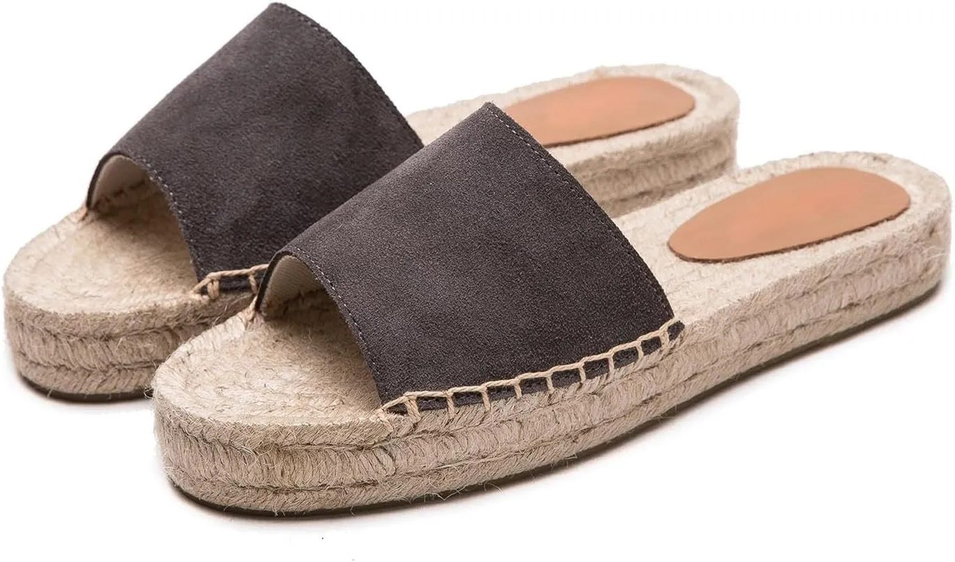 Women's One Word Thick Bottom Slippers - Fashionable Flat Shoes Comfortable Sandals Breathable Non slip Slippers Easy to Wear Suitable for Pairing with T-shirts, Dresses, Jeans