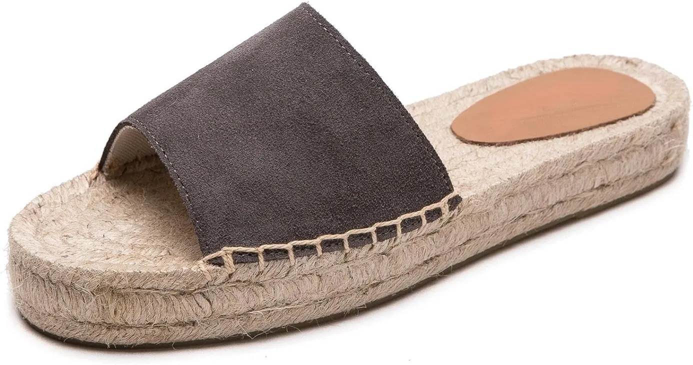 Women's One Word Thick Bottom Slippers - Fashionable Flat Shoes Comfortable Sandals Breathable Non slip Slippers Easy to Wear Suitable for Pairing with T-shirts, Dresses, Jeans