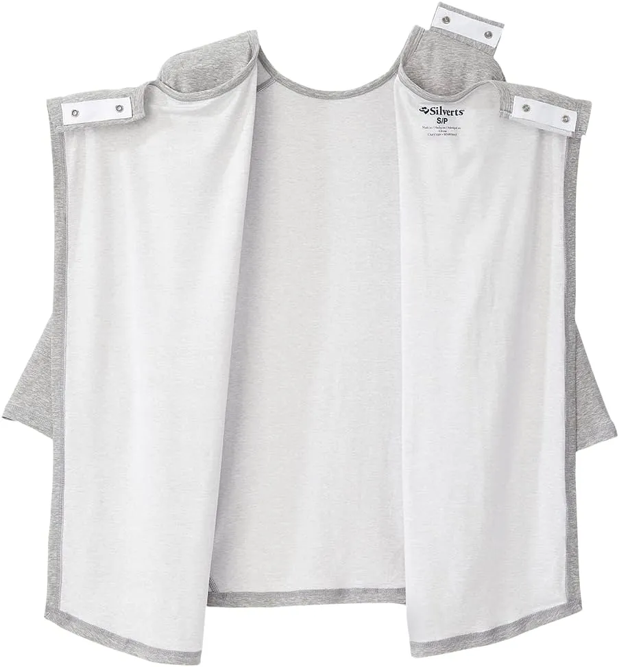 Women’s Open Back Adaptive Active Crew Neck Top for Seniors - 3/4 Long Sleeve Shirt