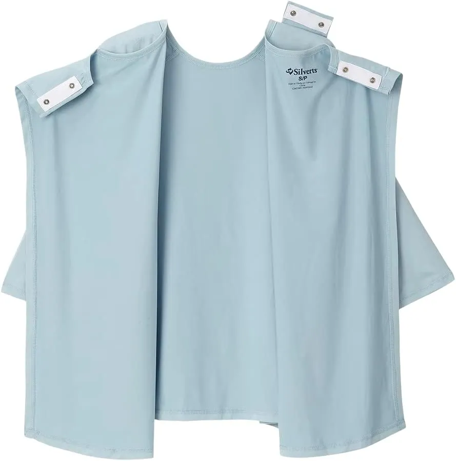 Women’s Open Back Adaptive Active Crew Neck Top for Seniors - 3/4 Long Sleeve Shirt