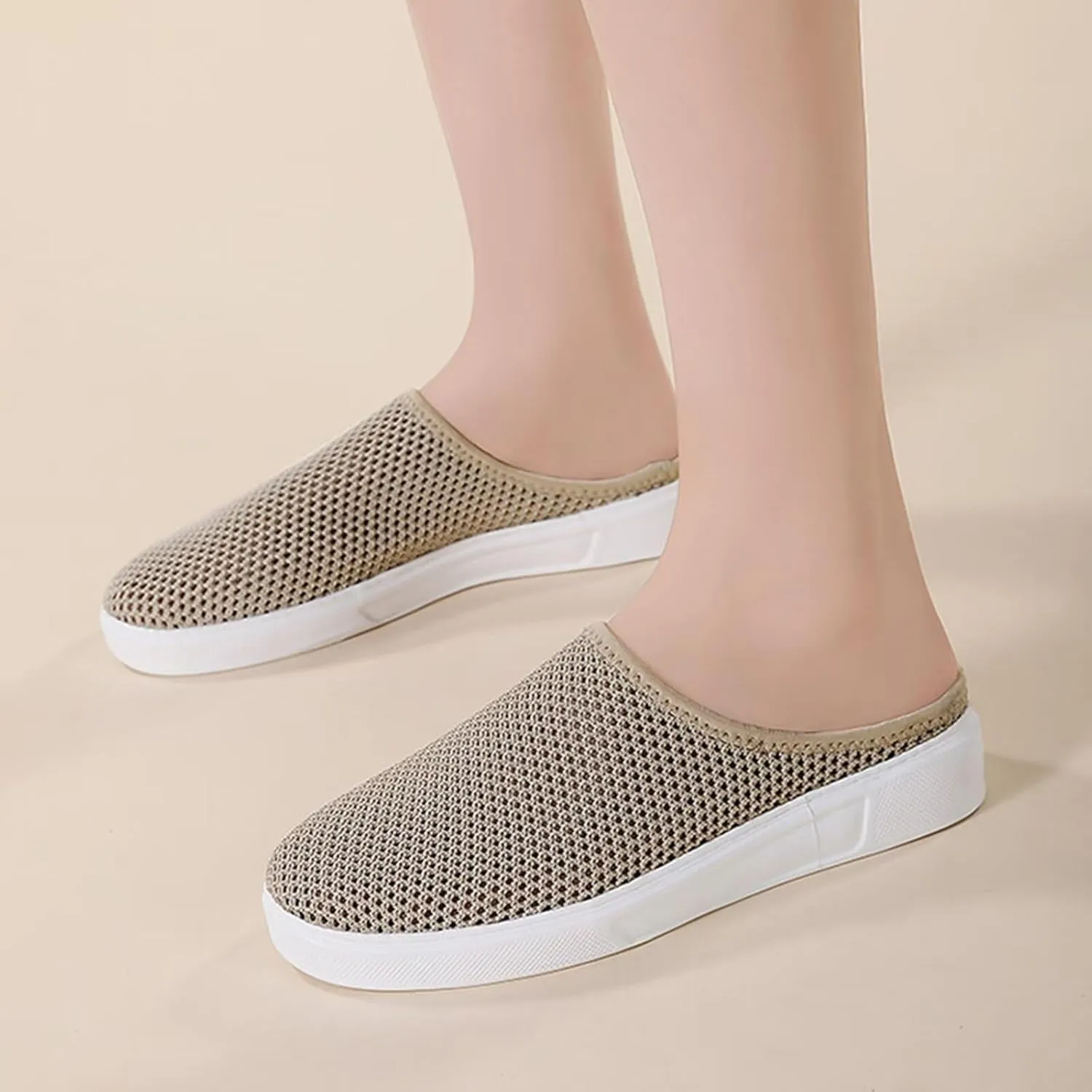 Women's Orthopedic Sandals Slippers Mesh Breathable Summer Slip-On Daily Walking Shoes Outdoor Arch Support Beach Walking Slippers