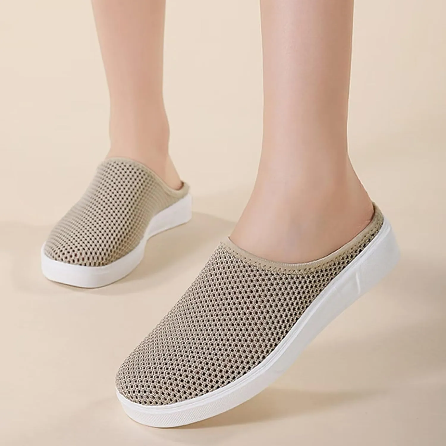 Women's Orthopedic Sandals Slippers Mesh Breathable Summer Slip-On Daily Walking Shoes Outdoor Arch Support Beach Walking Slippers