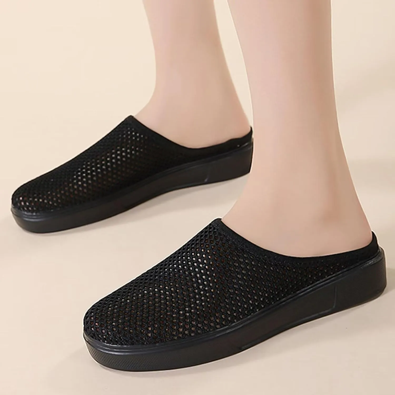 Women's Orthopedic Sandals Slippers Mesh Breathable Summer Slip-On Daily Walking Shoes Outdoor Arch Support Beach Walking Slippers