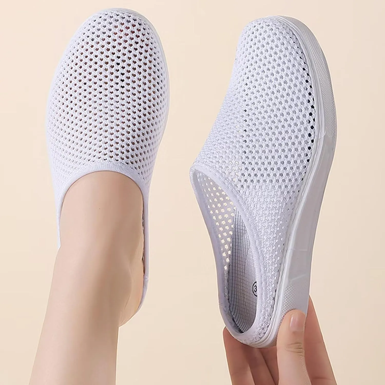 Women's Orthopedic Sandals Slippers Mesh Breathable Summer Slip-On Daily Walking Shoes Outdoor Arch Support Beach Walking Slippers