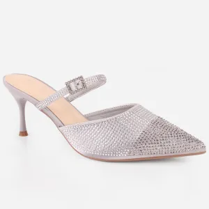 Women's "LIKORICE" Glittery Evening Sandals