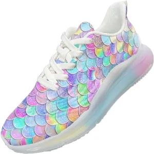Women's Rainbow Sneaker Cozy Lightweight Air Cushion Footwear Travel Sneaker Breathable Anti-Slip Walking Shoes for Women US 6-11