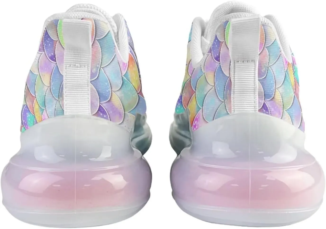 Women's Rainbow Sneaker Cozy Lightweight Air Cushion Footwear Travel Sneaker Breathable Anti-Slip Walking Shoes for Women US 6-11