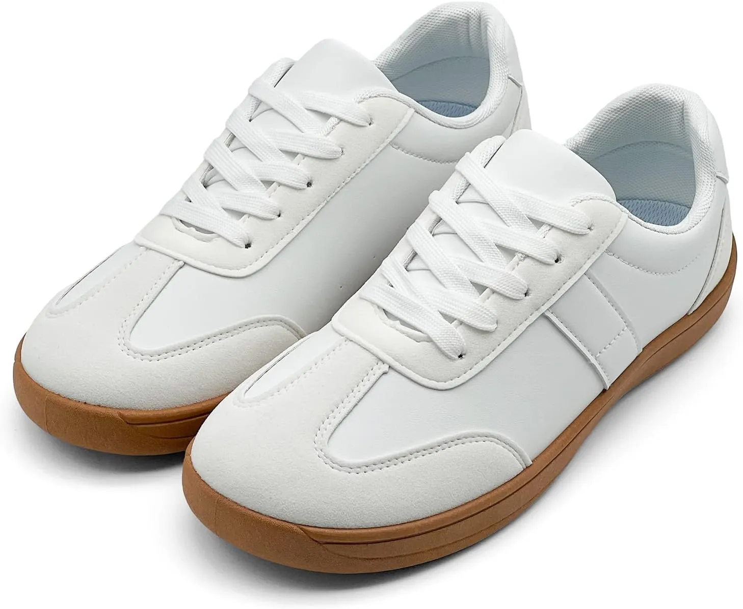 Women's Retro Low Top Sneakers Fashion Trainning Sneakers Casual Walking Shoes for Women/Men Gum Sole Walking Footwear Non Slip Trainers