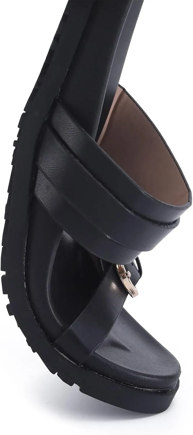 Women's Sandal Slide, Handmade Soft Cushioned Footbed Open Toe Slides, Adjustable Slip On Flat, Size 7-10