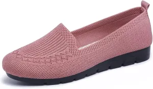 Women's Slip on Loafer Shoes Casual Mesh Breathable Flats for Women Walking Comfortable Shoes for Women Mesh Shoes