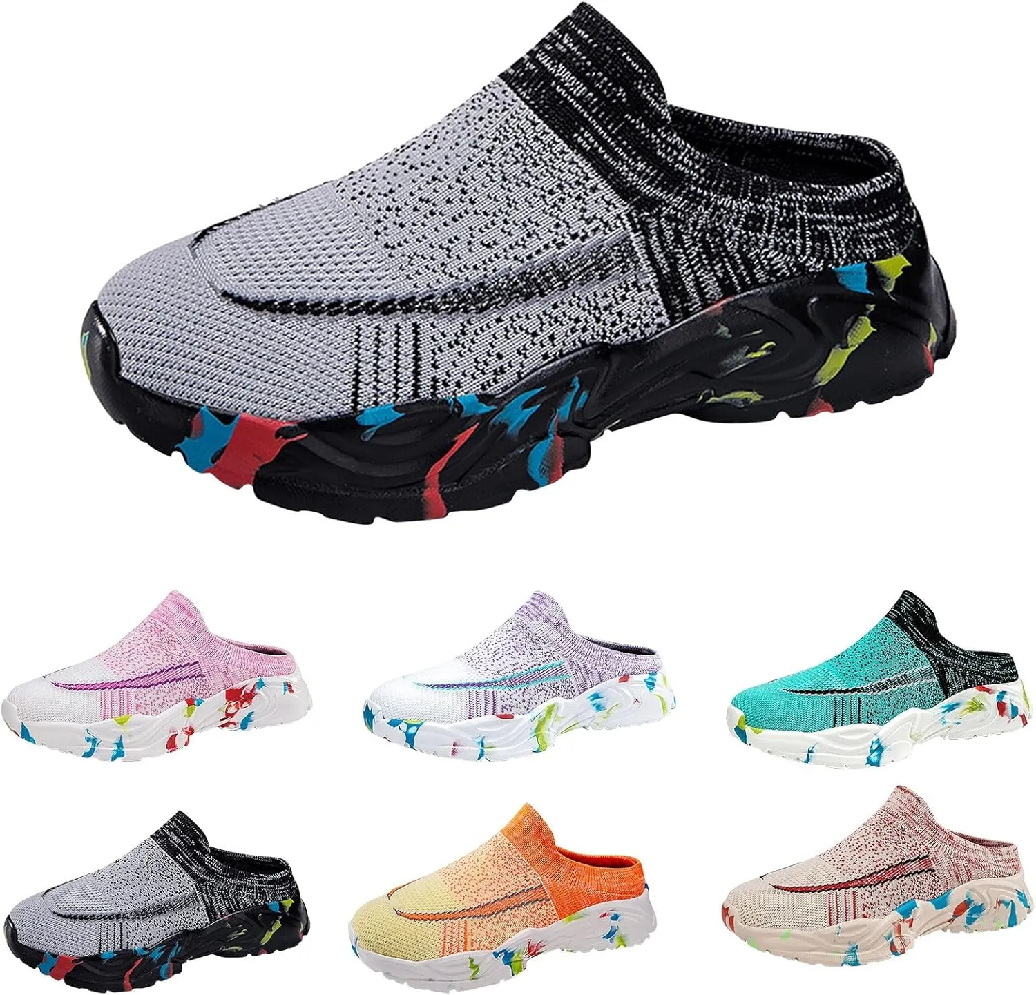 Women's Slip-on Mule Sneakers Lightweight Tennis Shoes Womens Loafers Men's Casual Dress Shoes Women's Fashion Sneakers Tennis Shoe Loafers Dress Shoe