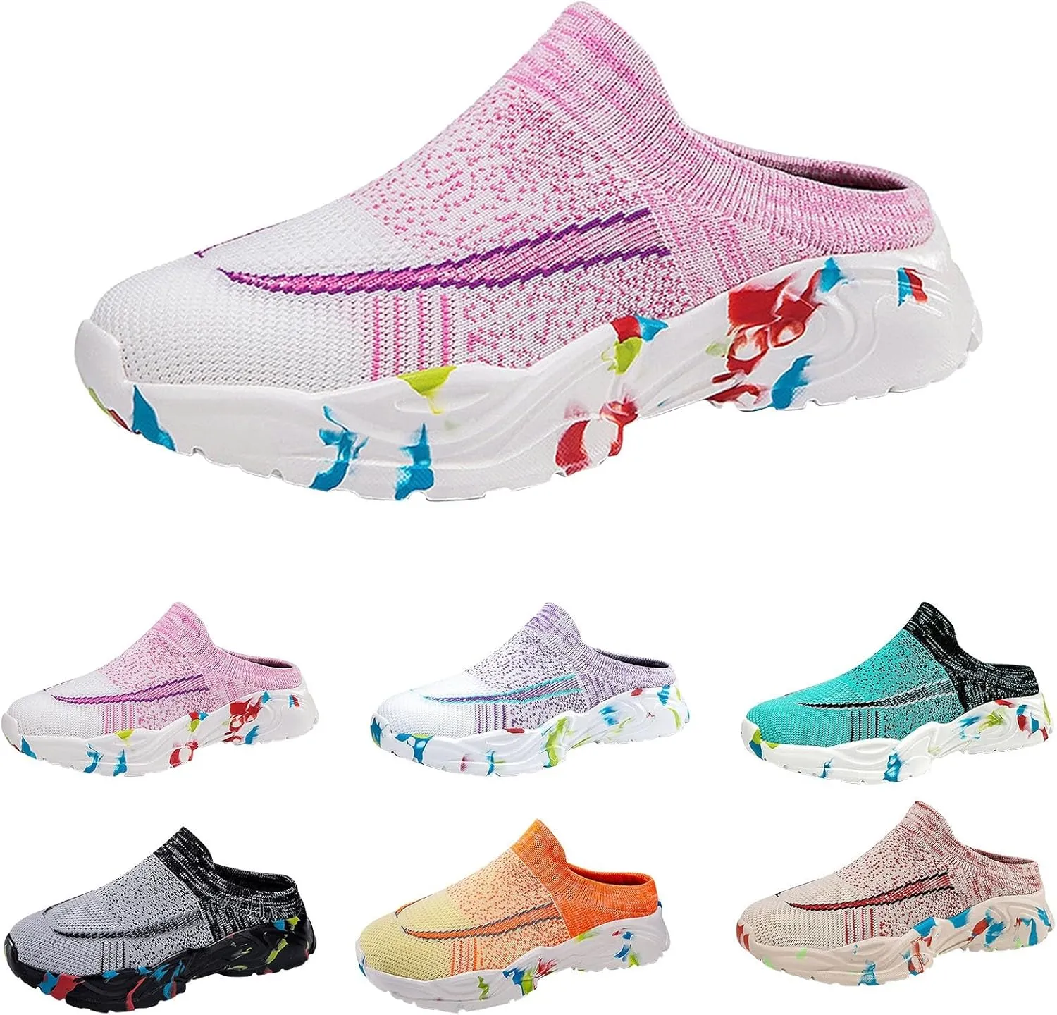 Women's Slip-on Mule Sneakers Lightweight Tennis Shoes Womens Loafers Men's Casual Dress Shoes Women's Fashion Sneakers Tennis Shoe Loafers Dress Shoe