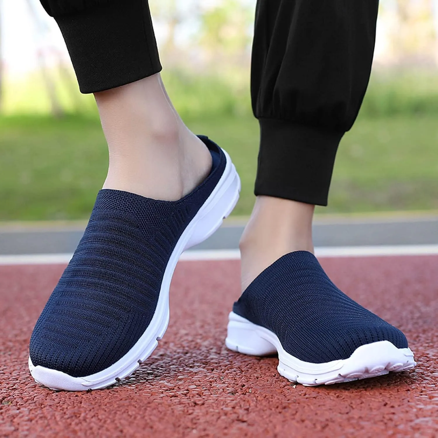 Women's Slip-on Mule Sneakers Lightweight Womens Running Shoes Casual Casual Shoes Trendy Women's Fashion Sneakers Brown Tennis Shoe Casual Loafers