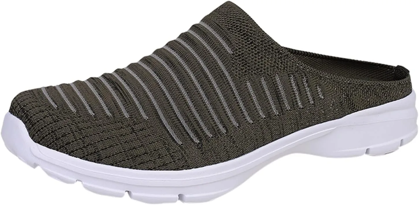 Women's Slip-on Mule Sneakers Lightweight Womens Running Shoes Casual Casual Shoes Trendy Women's Fashion Sneakers Brown Tennis Shoe Casual Loafers