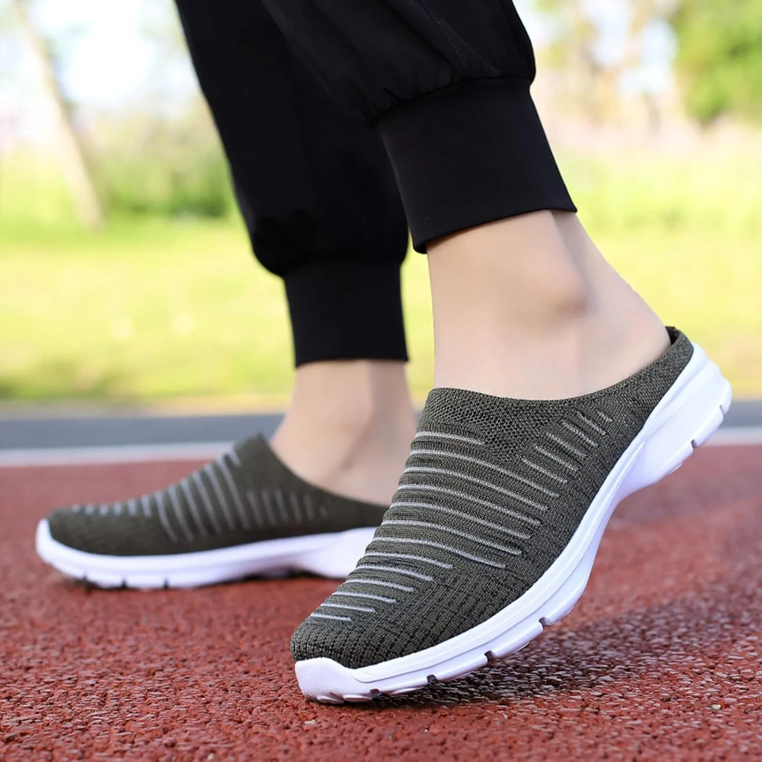Women's Slip-on Mule Sneakers Lightweight Womens Running Shoes Casual Casual Shoes Trendy Women's Fashion Sneakers Brown Tennis Shoe Casual Loafers