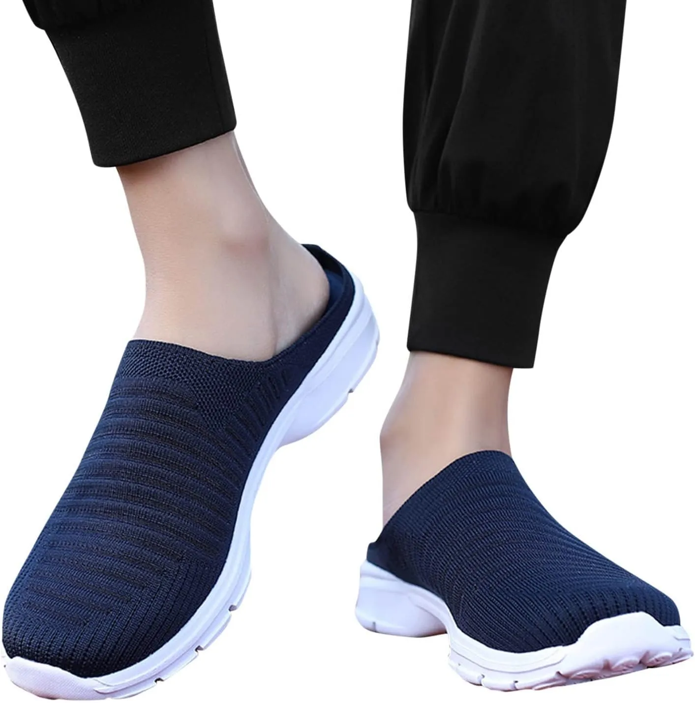 Women's Slip-on Mule Sneakers Lightweight Womens Running Shoes Casual Casual Shoes Trendy Women's Fashion Sneakers Brown Tennis Shoe Casual Loafers