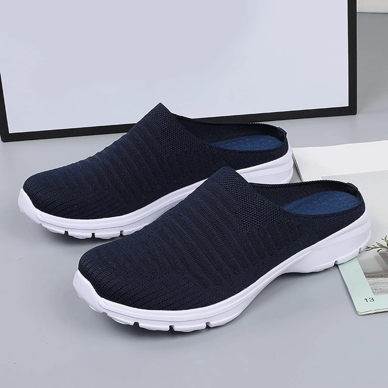Women's Slip-on Mule Sneakers Lightweight Womens Running Shoes Casual Casual Shoes Trendy Women's Fashion Sneakers Brown Tennis Shoe Casual Loafers