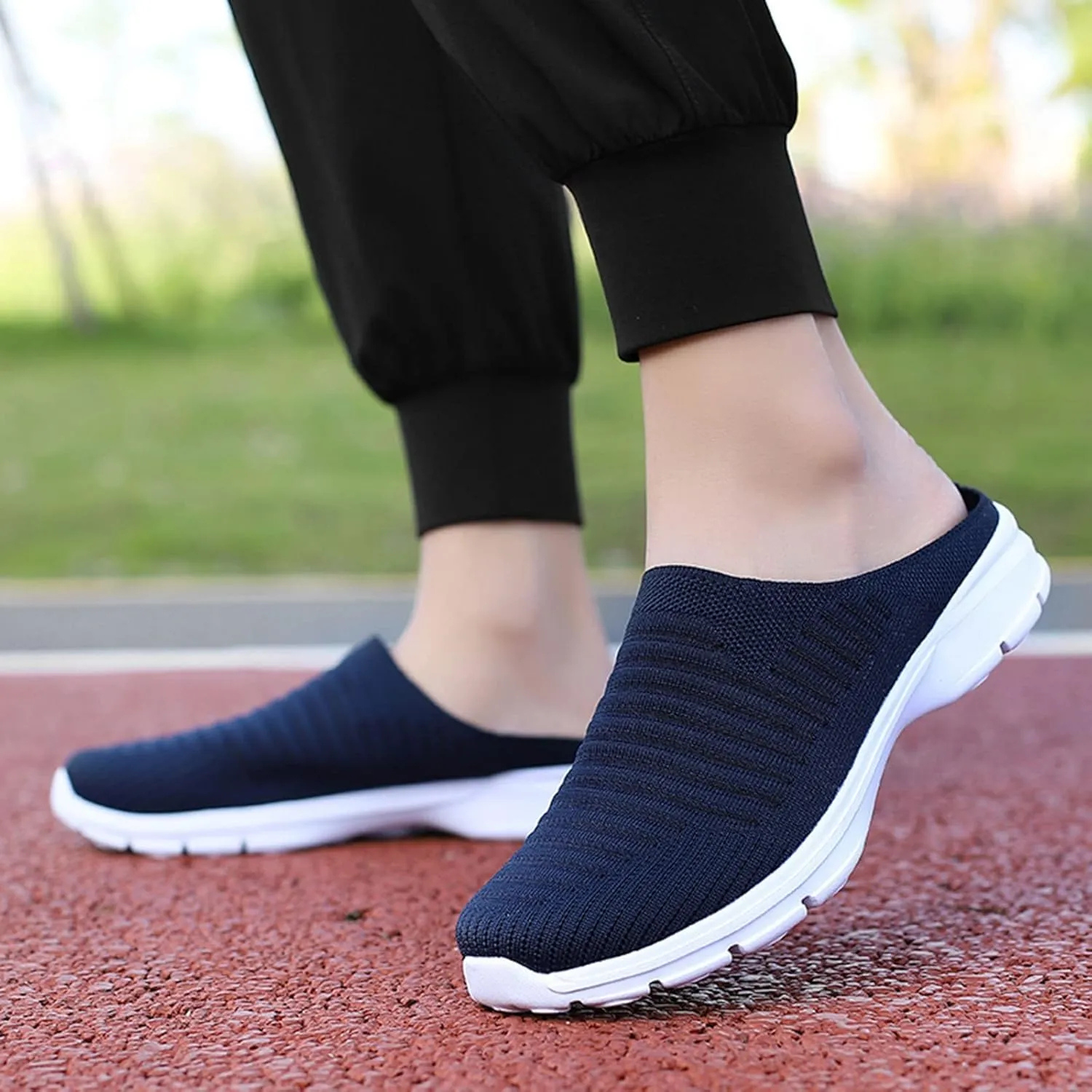Women's Slip-on Mule Sneakers Lightweight Womens Running Shoes Casual Casual Shoes Trendy Women's Fashion Sneakers Brown Tennis Shoe Casual Loafers