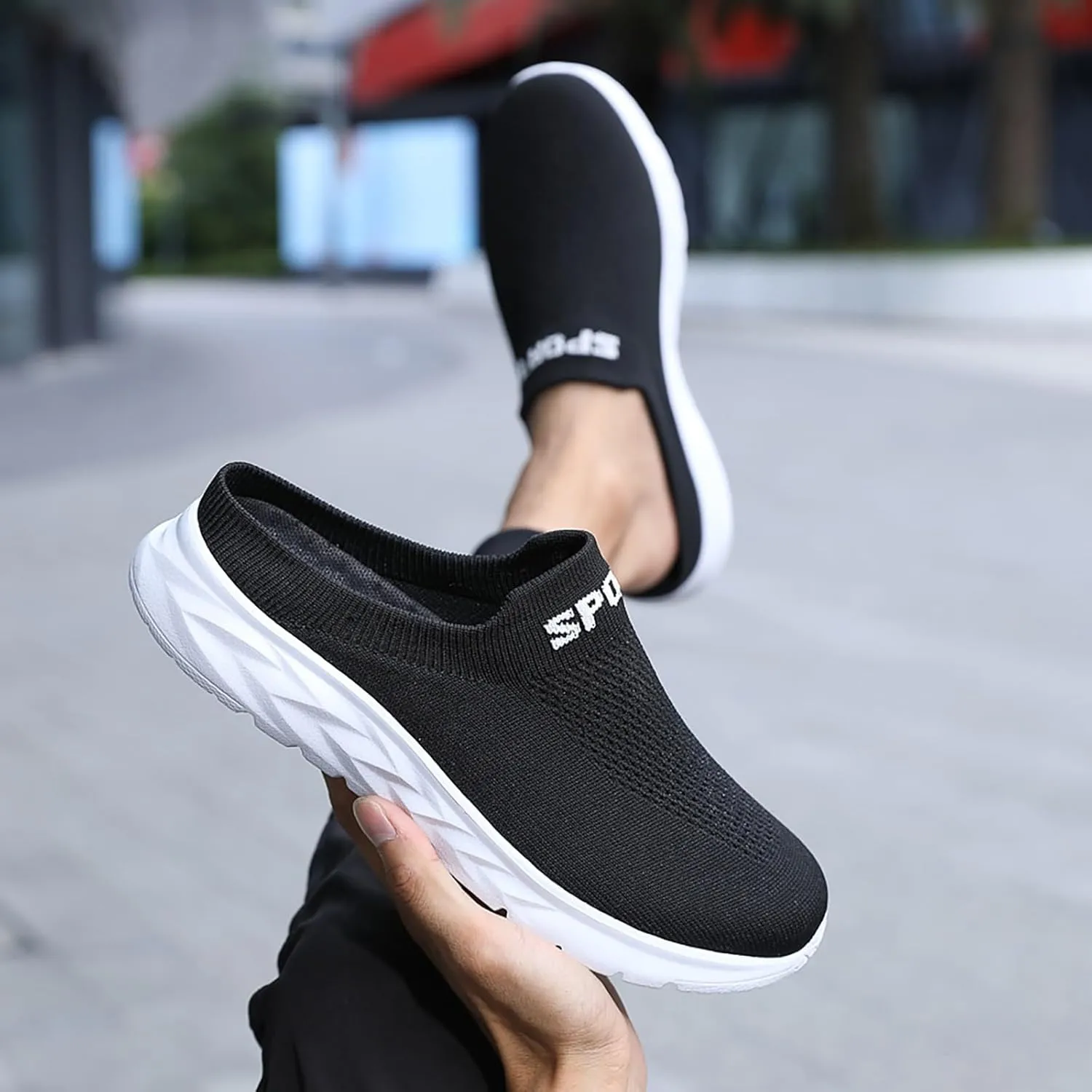 Women's Slip-On Orthopedic Arch Support Backless Tennis Shoes Men Lether Casual Tennis Shoes Casual Sneakers Steel Toe Tennis Shoe White Loafers