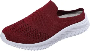 Womens Summer Breathable Mesh Slippers Tennis Shoes Men Wide Width Men Casual Dress Shoes Chunky Sneakers Black Tennis Shoe Loafers Casual Slip On