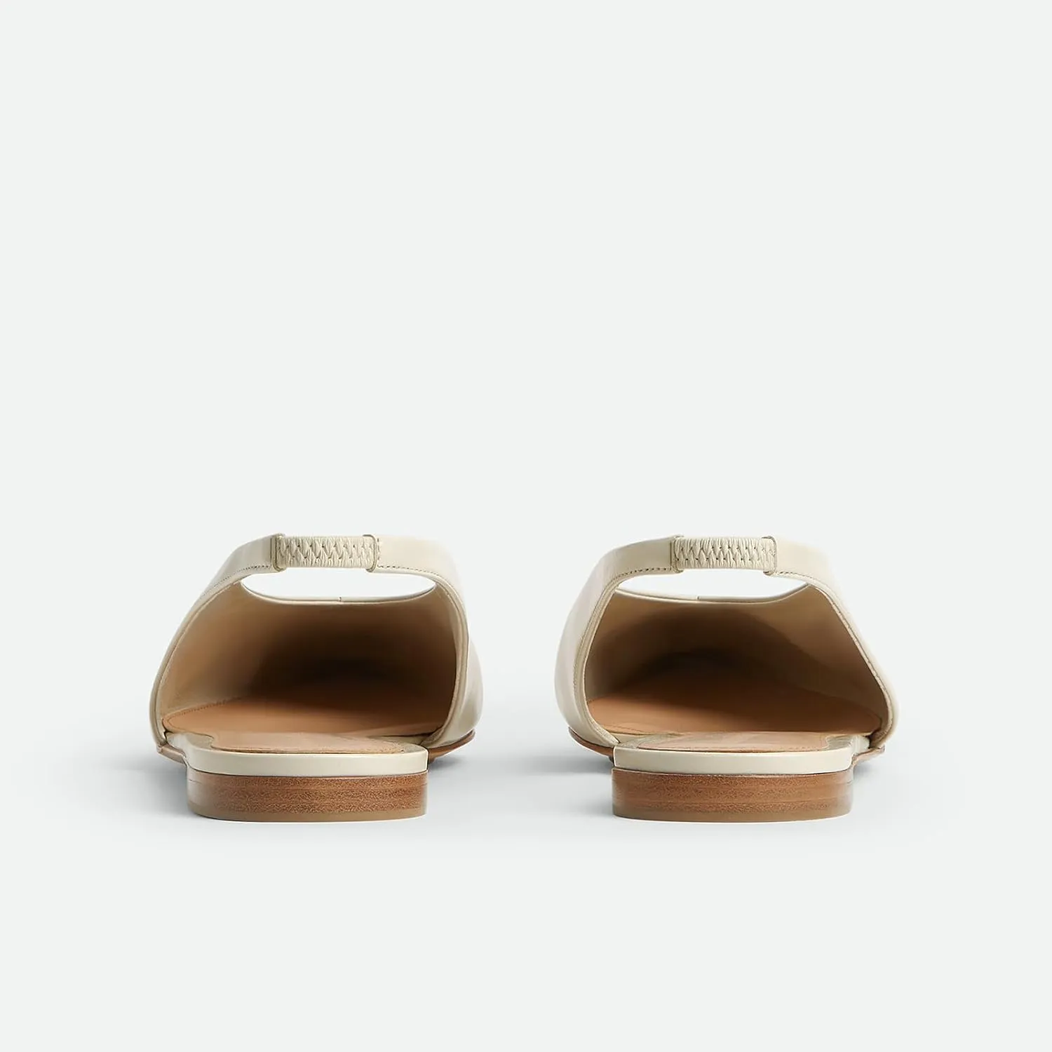 Women's White Slingback Ballet Flats Leather Pointed Closed Toe Slip On Comfy Loafer Casual Shoes