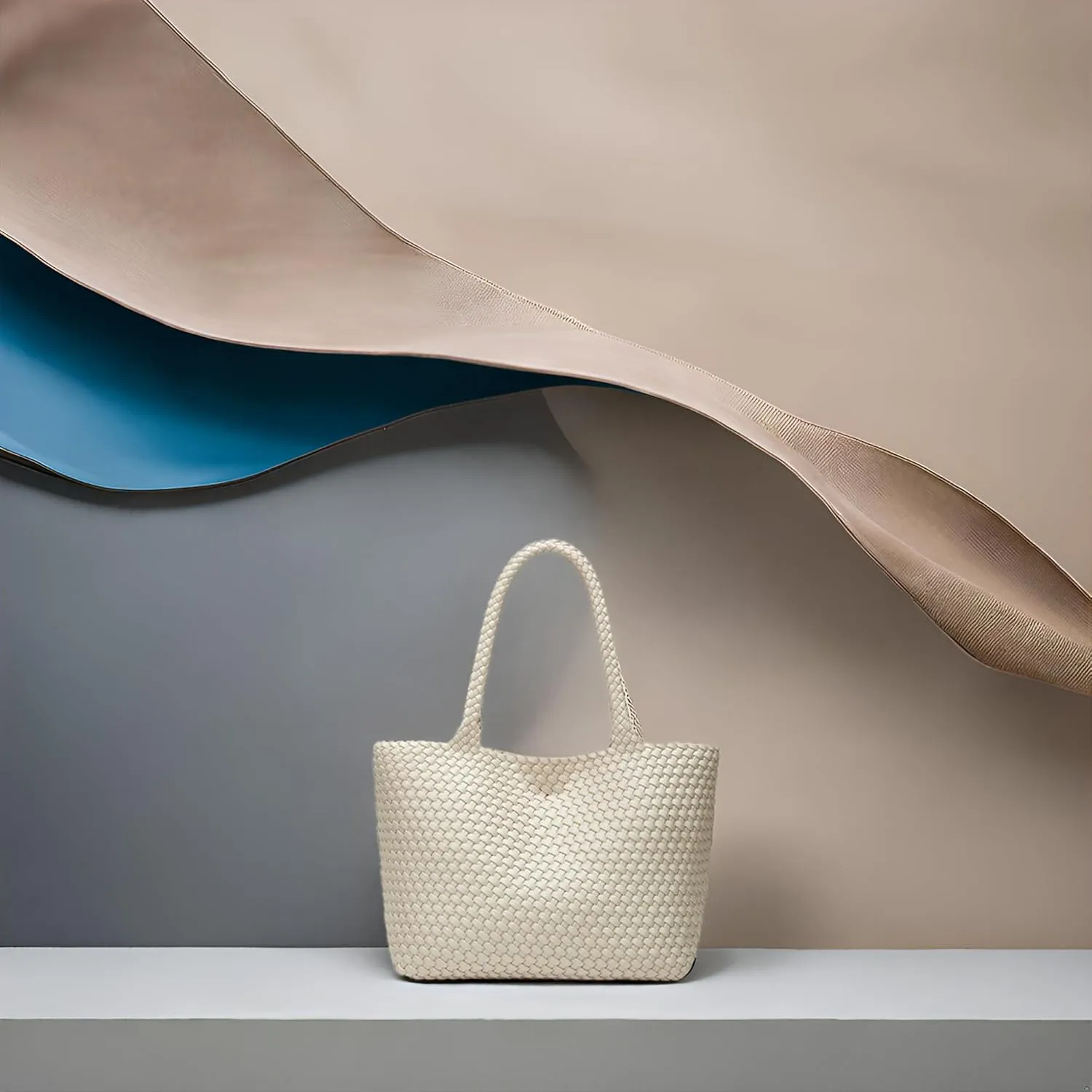 Woven Bags for Women Tote Purse: Vegan Leather Shoulder Handbags - Large Beach Tote - Travel Totes Handwoven Satchel
