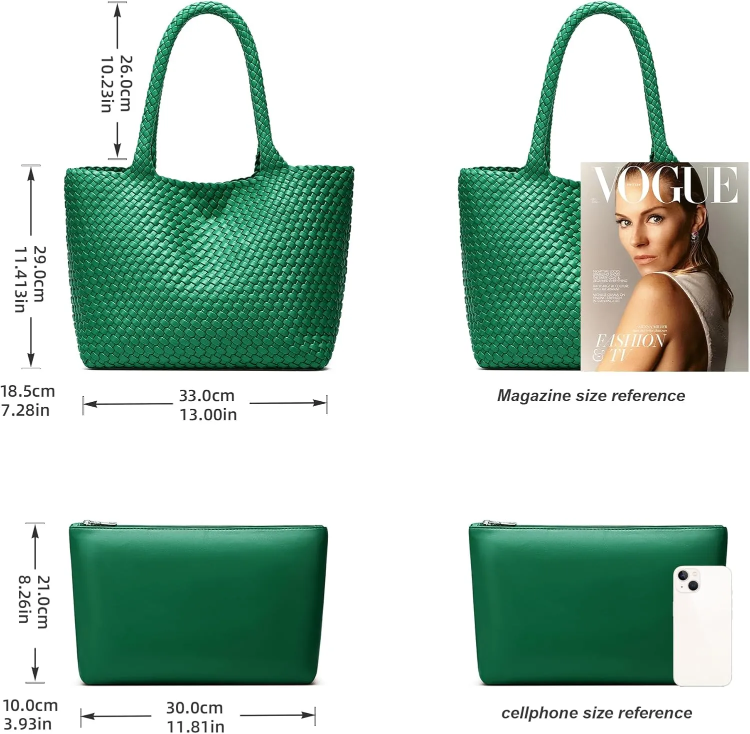 Woven Bags for Women Tote Purse: Vegan Leather Shoulder Handbags - Large Beach Tote - Travel Totes Handwoven Satchel
