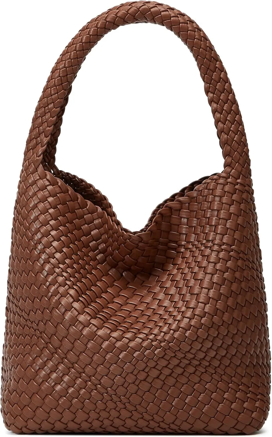 Woven Tote Bag for Women: Vegan Leather Shoulder Purse - Underarm Hobo Bag - Summer Beach Tote for Vacation