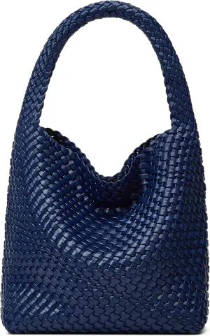 Woven Tote Bag for Women: Vegan Leather Shoulder Purse - Underarm Hobo Bag - Summer Beach Tote for Vacation