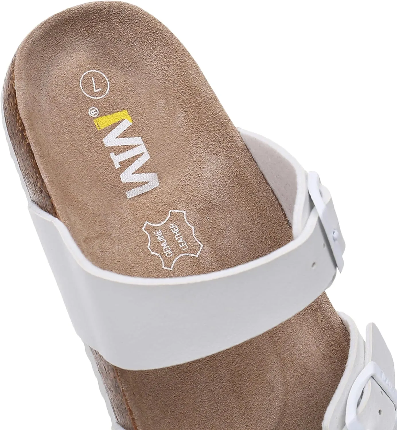 WTW Women's Comfortable Cork Footbed Sandals Memory Foam Summer Slide Sandals for Women Casual Beach Vacation Outdoor Walking