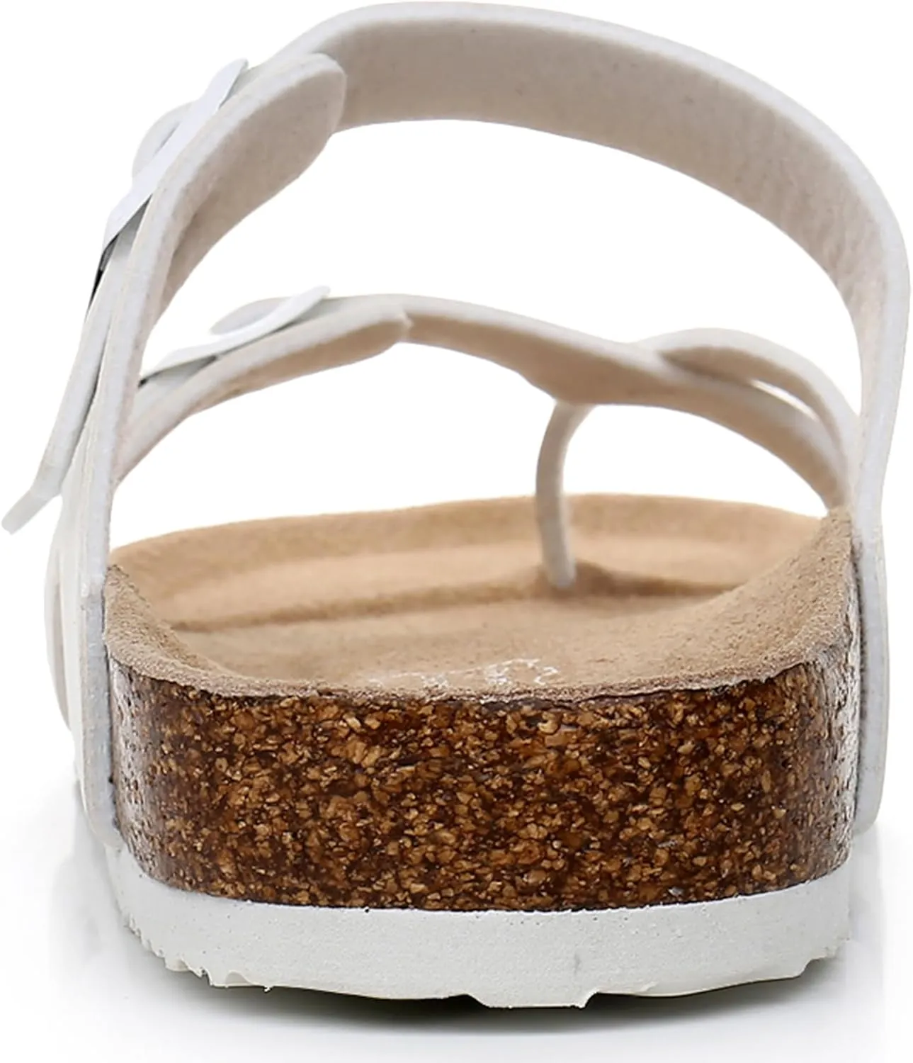 WTW Women's Comfortable Cork Footbed Sandals Memory Foam Summer Slide Sandals for Women Casual Beach Vacation Outdoor Walking