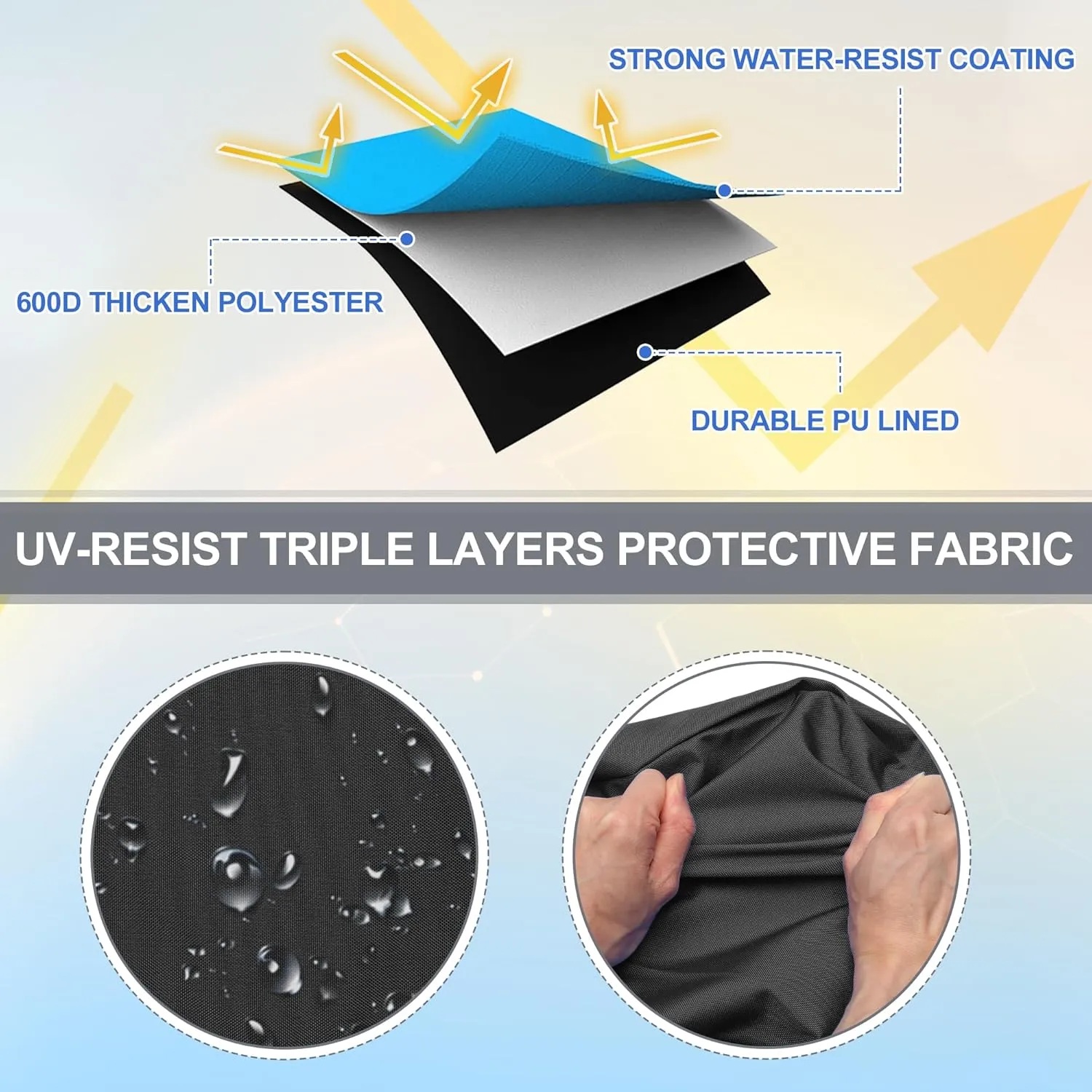 X AUTOHAUX Bimini Top Storage Boot Cover Waterproof Boat Bimini Storage Bag 600D Polyester Canvas Sun Resist Universal for 3 Bow 4 Bow