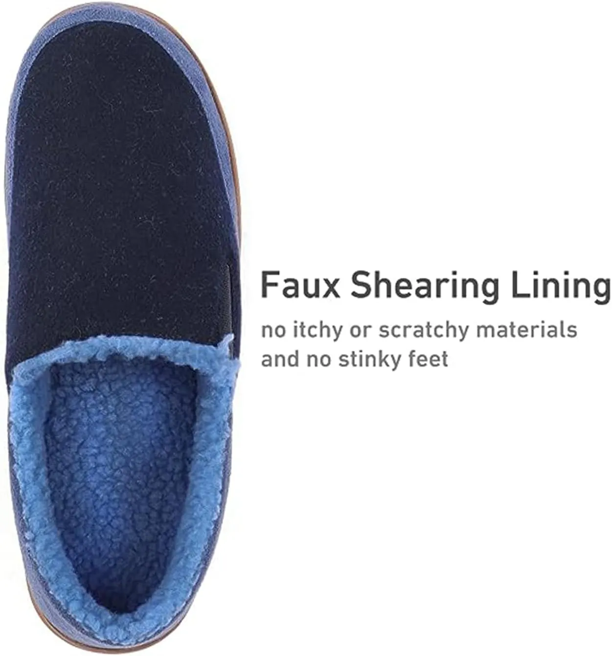 Zigzagger Men's Zermatt Wool-blend Loafer Slippers with Memory Foam Indoor