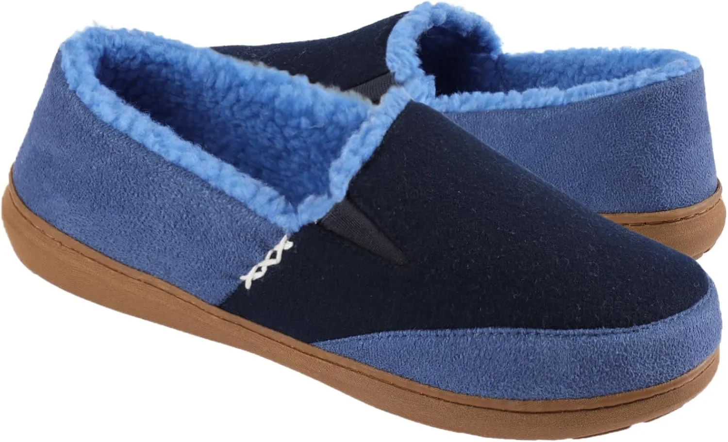 Zigzagger Men's Zermatt Wool-blend Loafer Slippers with Memory Foam Indoor