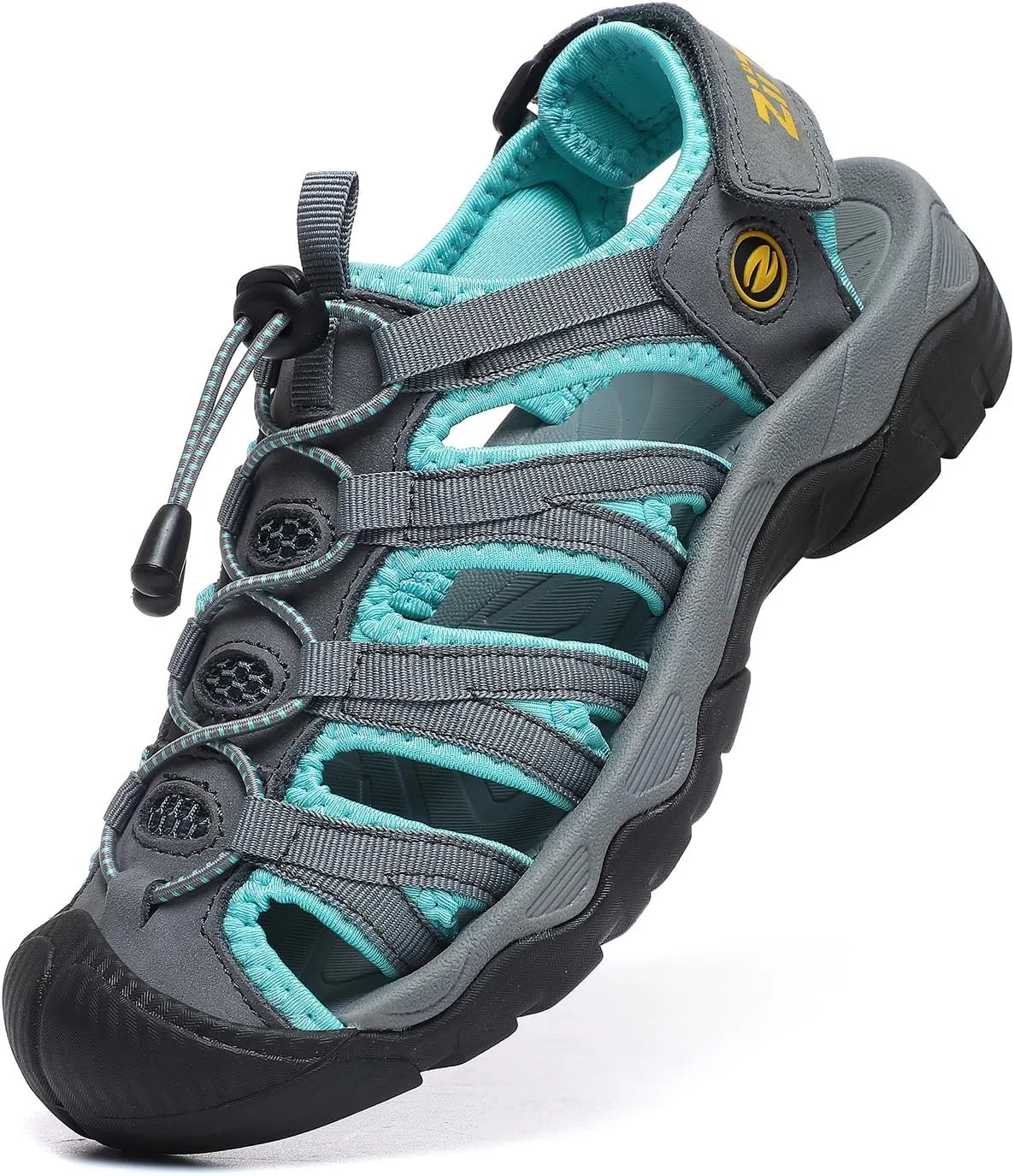 ziitop Womens Hiking Sandals Closed Toe Summer Outdoor Adventurous Beach Sandals Lace Adjustable Double Buckle Water Shoes
